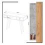 Hanah Home Lawen Aparador de 2 Niveles Roble y Blanco